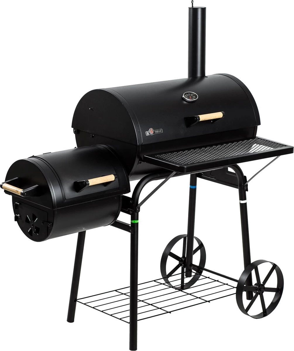 El Fuego Dakota - Barbecue - Smoker - Zwart - Grilloppervlak 66 X 41 Cm - Afmeting 132,5 X 66 X 122 Cm - Afbeelding 13