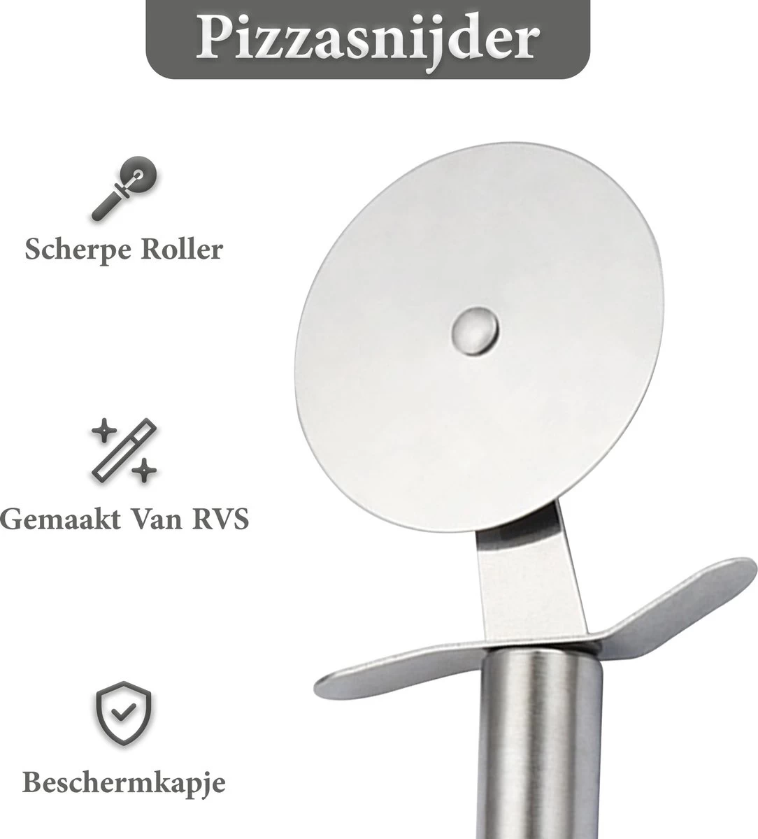 ProudProducts - Pizzasnijder - Ophangbaar - RVS - Afbeelding 2