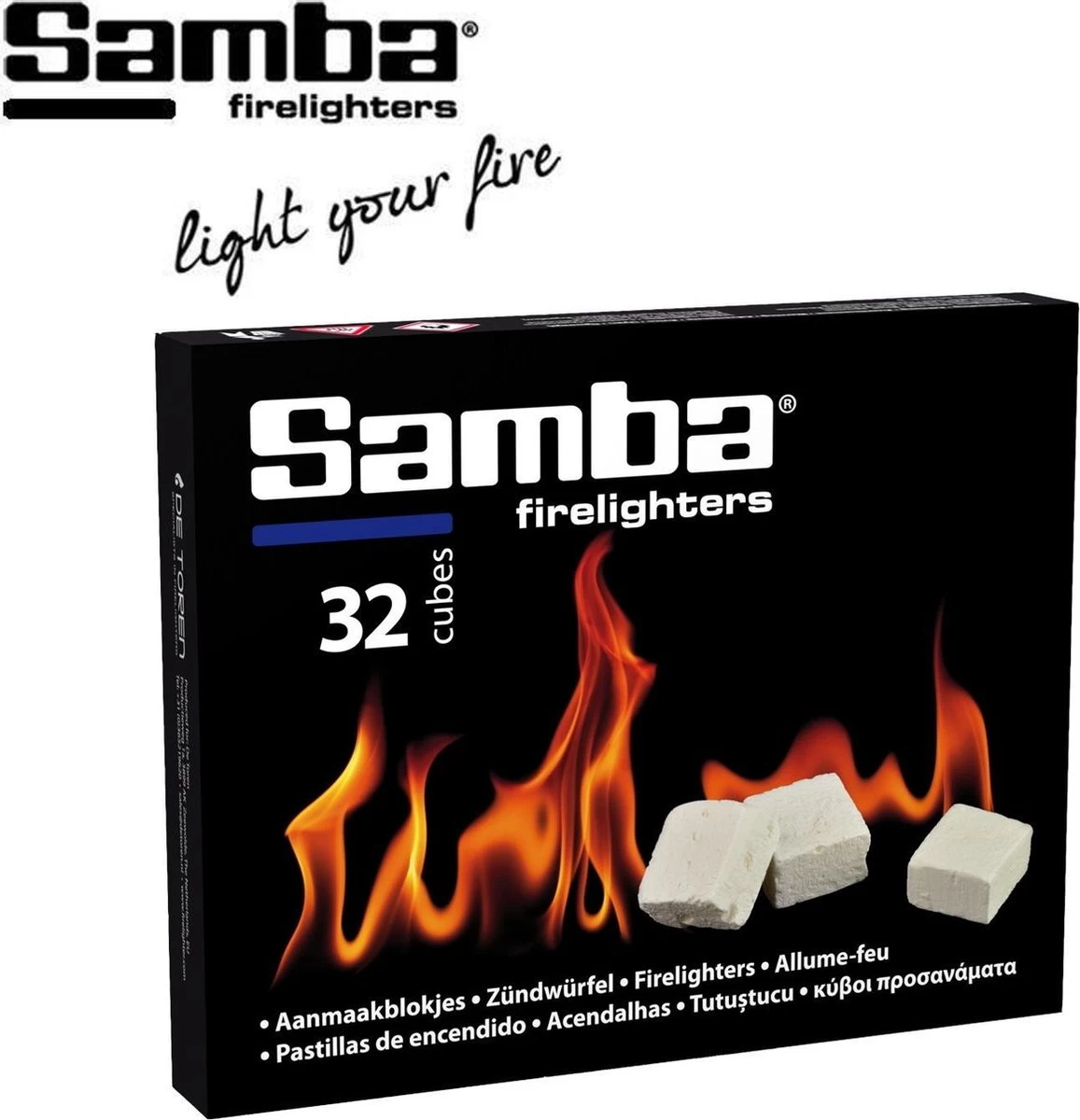 Samba Aanmaakblokjes 32 Stuks Wit Bbq Open Haard - Afbeelding 2