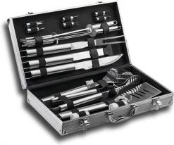 Sens Design BBQ Accesoires - 18 Delig - BBQ Gereedschapset Koffer