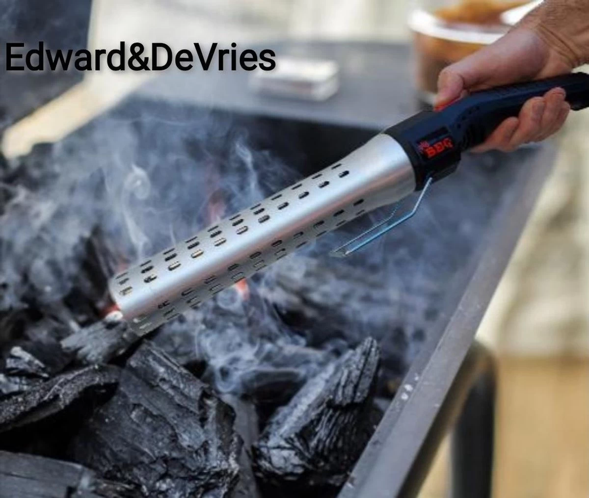 Merkloos Edward&DeVries - Elektrische BBQ Aansteker - BBQ Accesoires - One Minute Lighter - BBQ Starter - Looftlighter - Geschikt Voor Houtskool En Briketten - - Afbeelding 4
