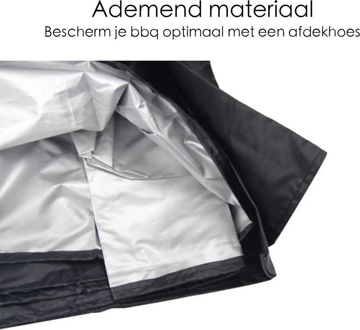 BBQ Beschermhoes - Voor Kamado - Universeel - Tot 23 Inch - Zwart - Afbeelding 7