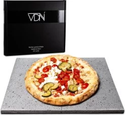 Pizzasteen BBQ Oven - Lava Van Vulkaan Etna - Barbecue Accesoires - Made In Italy - Broodbaksteen - 30x38x1.1 - VDN