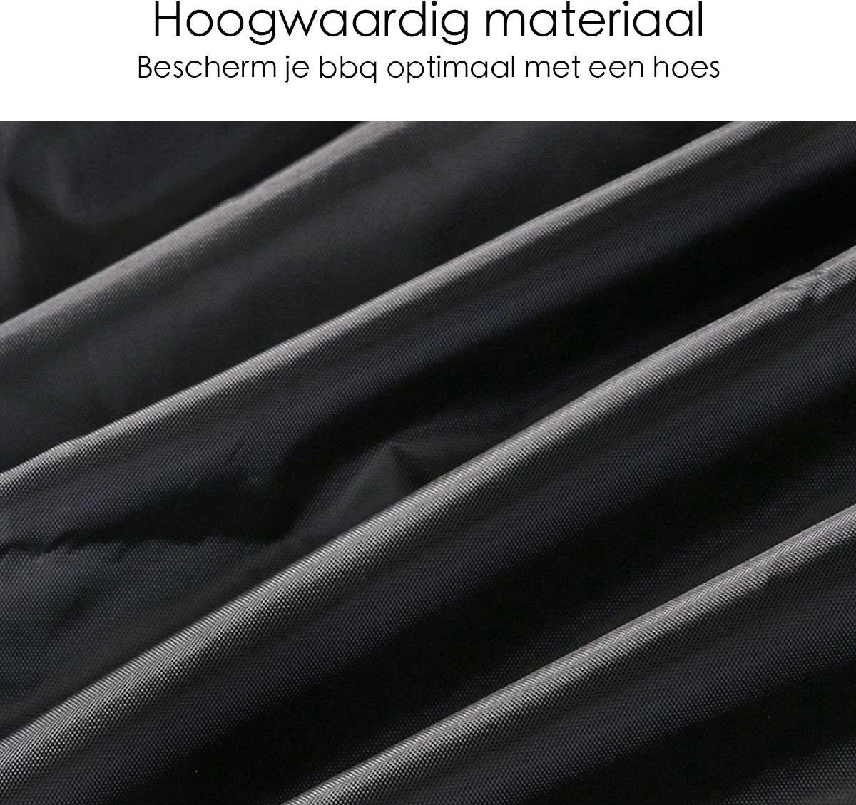 BBQ Beschermhoes - Voor Kamado - Universeel - Tot 23 Inch - Zwart - Afbeelding 2