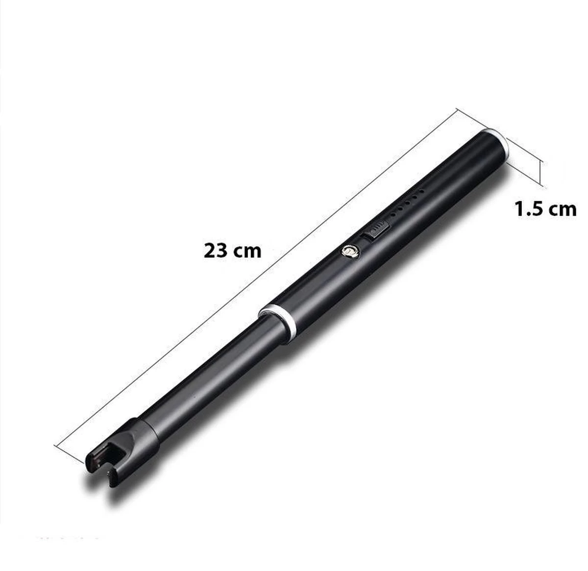 Oplaadbare Lange Dunne Elektrische Aansteker - Duurzame Plasma Aansteker - Inclusief Cadeauverpakking - BBQ – Kaarsen - Zwart - Afbeelding 5
