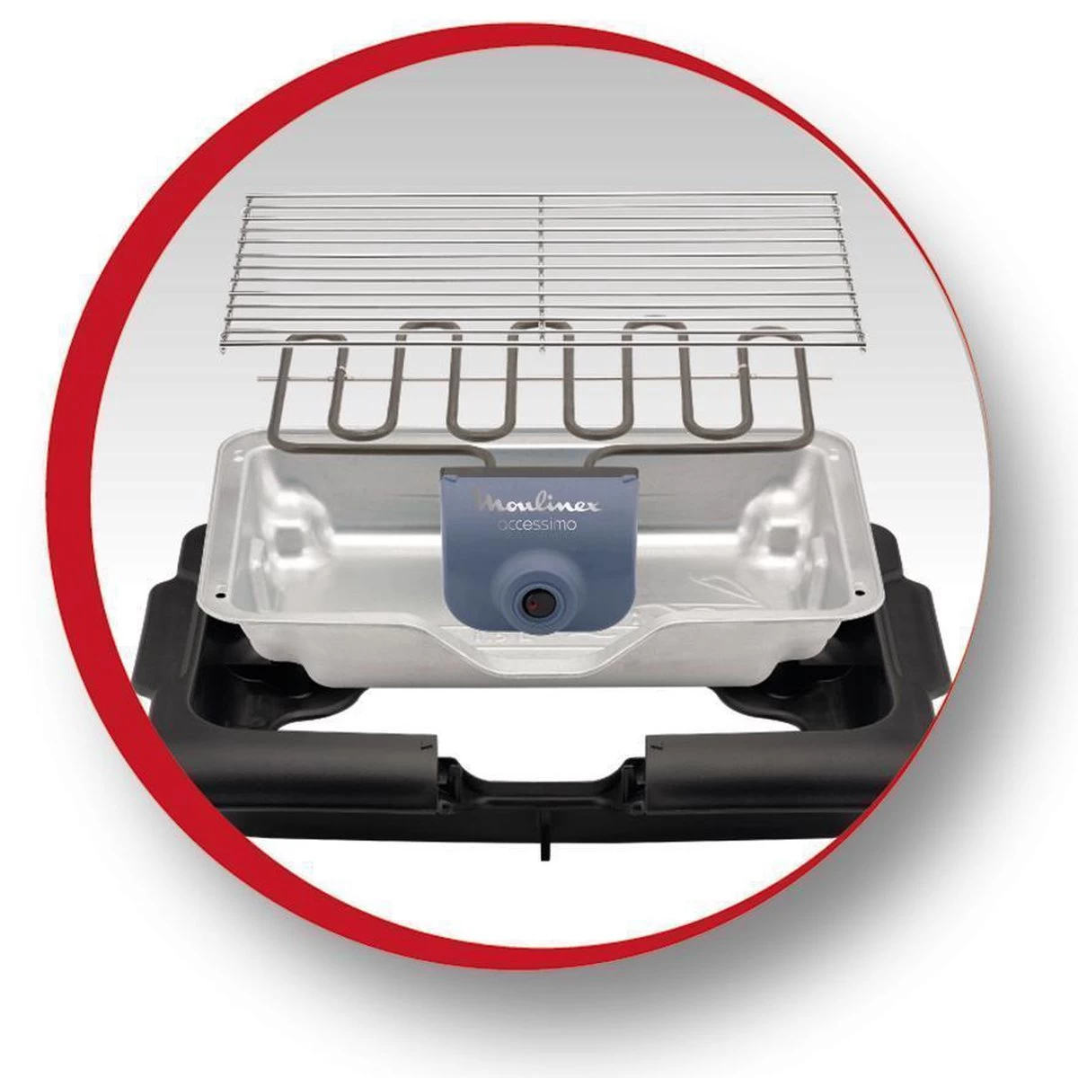 Moulinex BG134812 Barbecue Tafelblad Electrisch 2100W Zwart, Blauw, Zilver Barbecue - Afbeelding 5