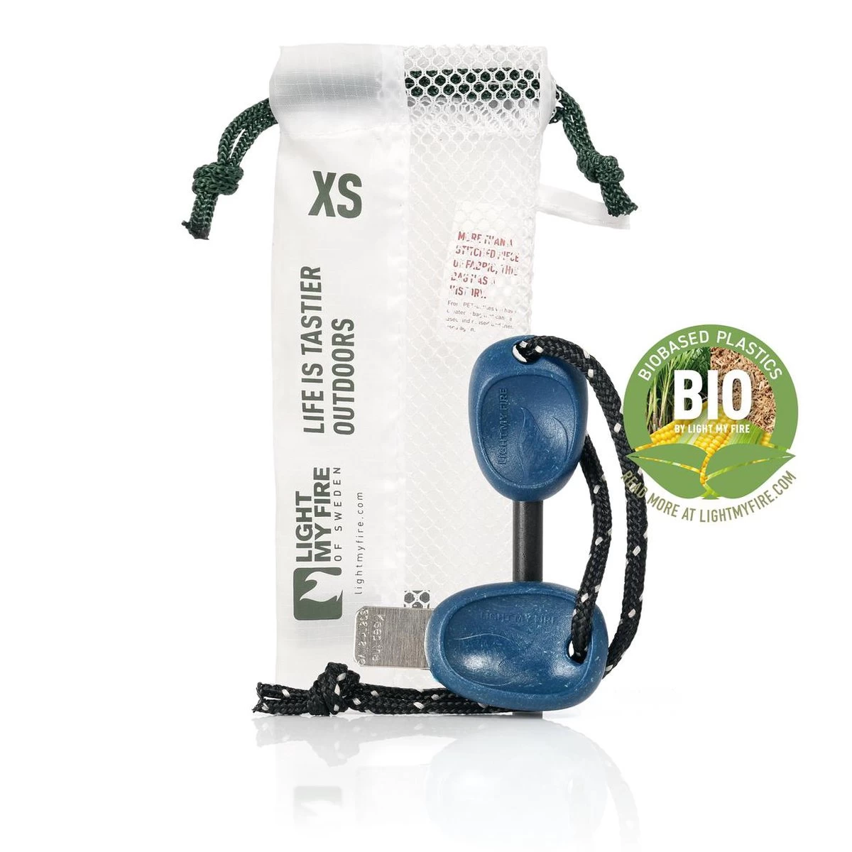 Light My Fire FireSteel Scout Bio Blauw + Noodfluit Milieuvriendelijke Vuurmaker Magnesium Aansteker - Afbeelding 2