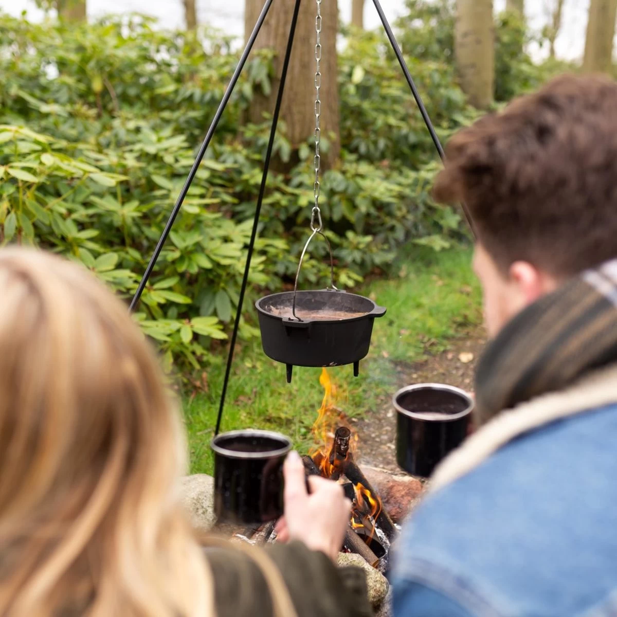 Esschert Design - Driepoot Met Ketting - Haardvuur Accessoires - Staal - Zwart - Afbeelding 11