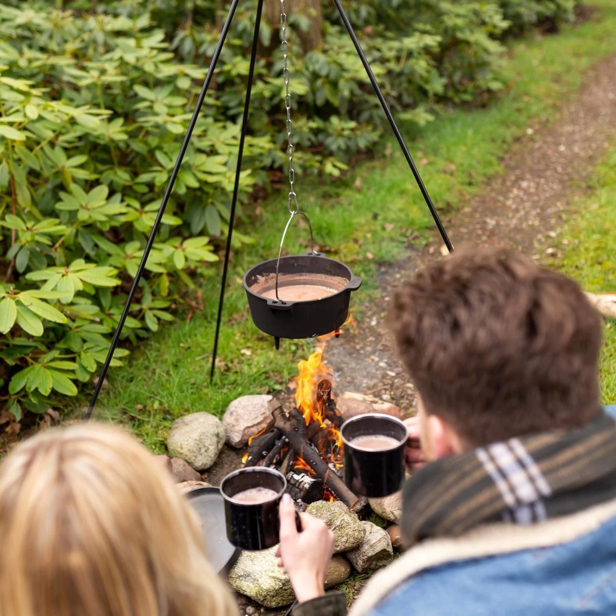 Esschert Design - Driepoot Met Ketting - Haardvuur Accessoires - Staal - Zwart - Afbeelding 18