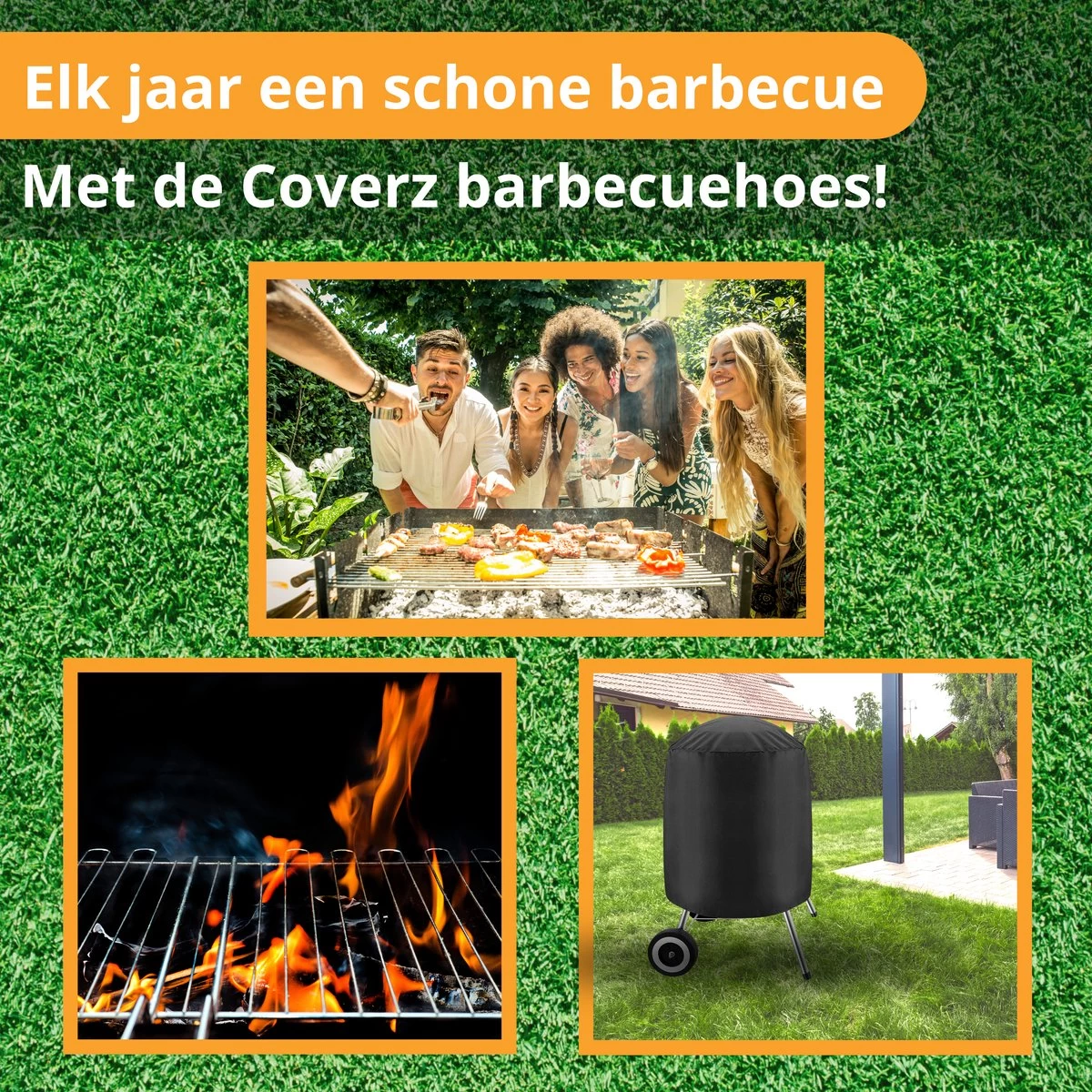 Ronde Waterdichte BBQ Hoes - Barbecue Accessoires - 57 Cm Diameter - 92 Cm Hoog - Afbeelding 7