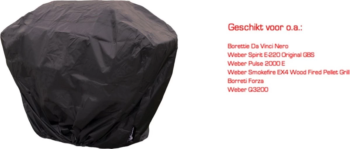 COVER UP HOC RED Label BBQ Hoes 145x61x117 Cm Waterdichte Barbecue Hoes / Afdekhoes Bbq / Met Trekkoord, Bbq Hoes, Bbq Hoes Waterdicht, Bbq Beschermhoes Zwart - Afbeelding 6