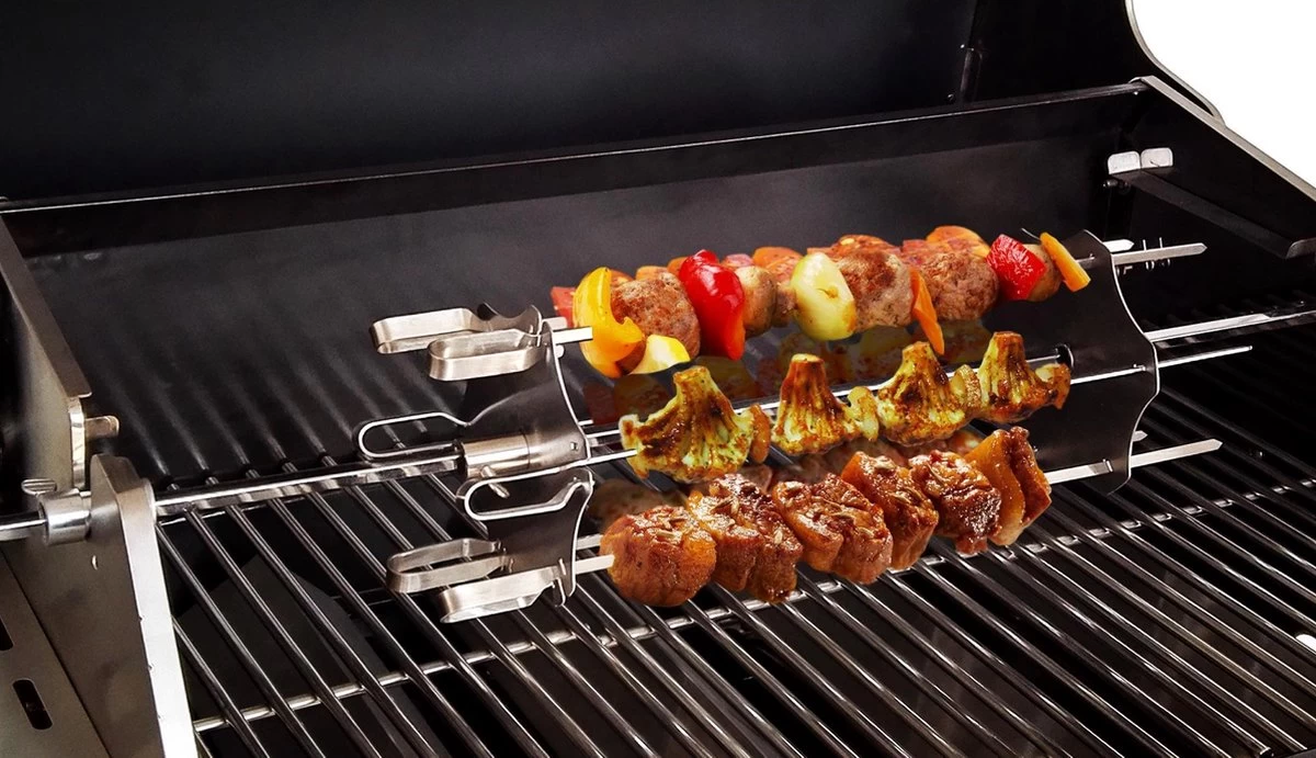 BBQ Rotisserie Kebab Spiezen Set (universele Set Geschikt Voor De Meeste Rotisseries / BBQ Spitten) - Afbeelding 7