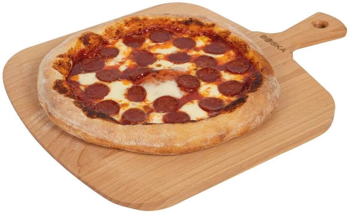 Boska Pizzaschep Amigo - Voor Warme En Koude Pizza - Kort Handvat - Beukenhout - 30 Cm Breed - Afbeelding 4
