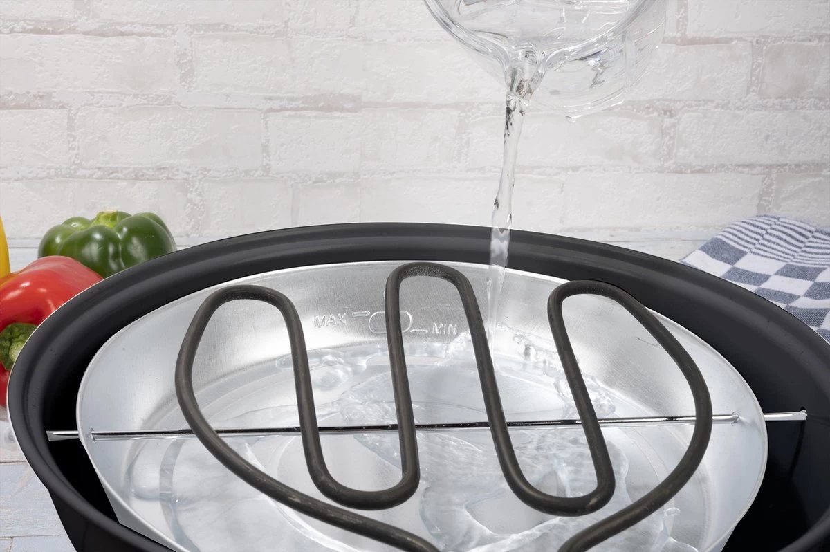 Alpina Elektrische BBQ - Tafel-Barbecue - Geen Rook - Binnen Barbecueën - 1250W - Ø 30 Cm - Zwart - Afbeelding 7