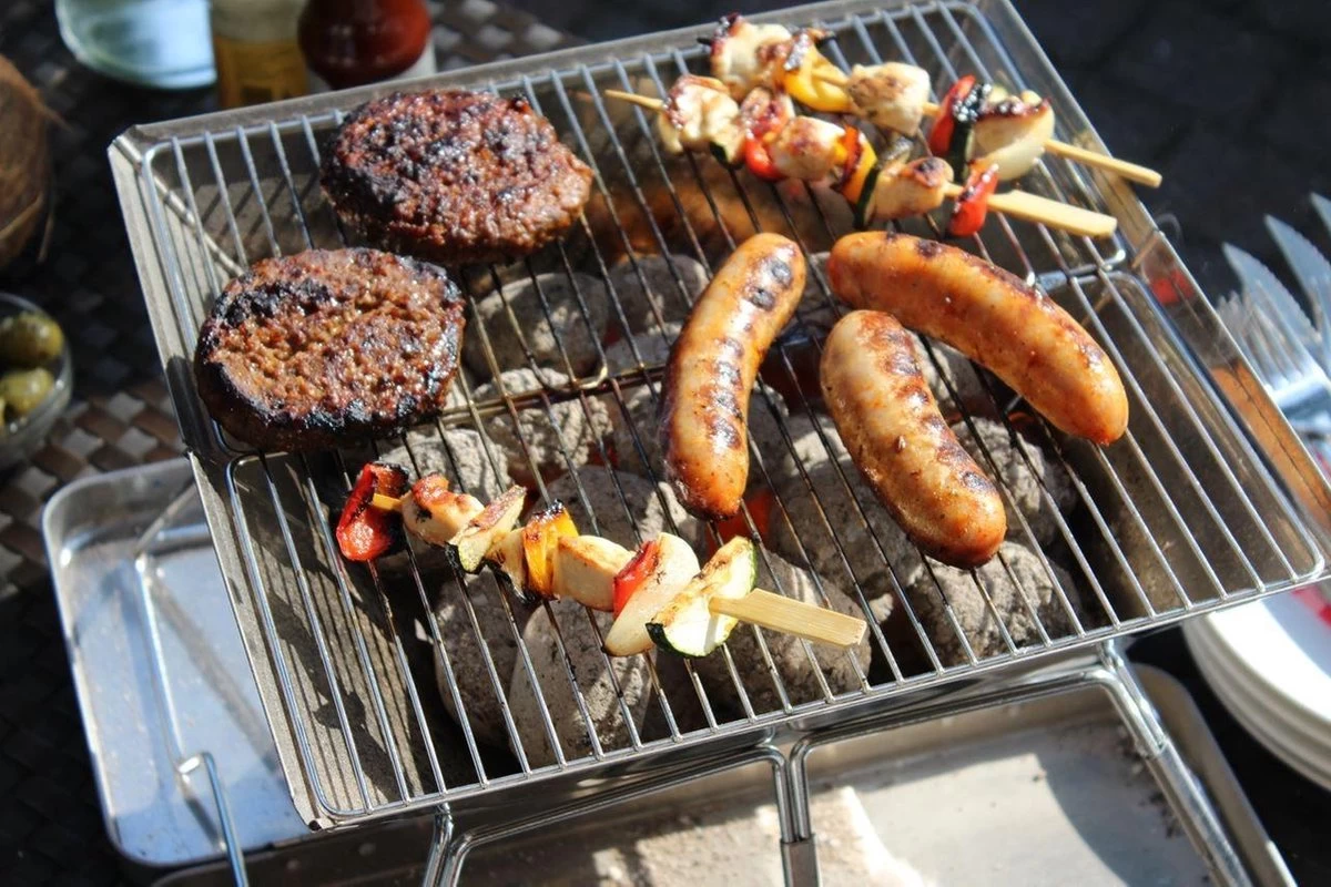 United Entertainment - Opvouwbare Houtskoolbarbecue - RVS - Met Koffer En Draagtas - Afbeelding 4