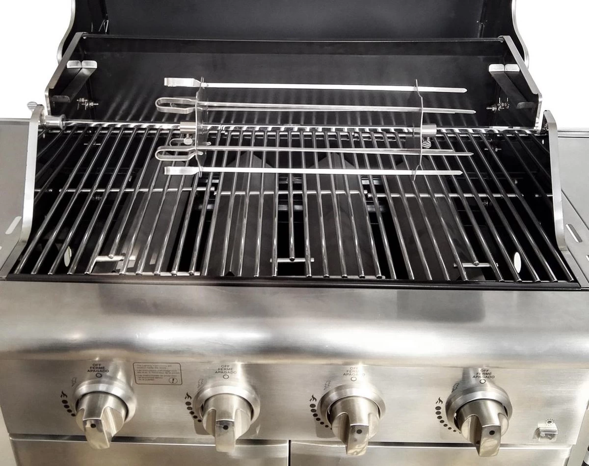 BBQ Rotisserie Kebab Spiezen Set (universele Set Geschikt Voor De Meeste Rotisseries / BBQ Spitten) - Afbeelding 9